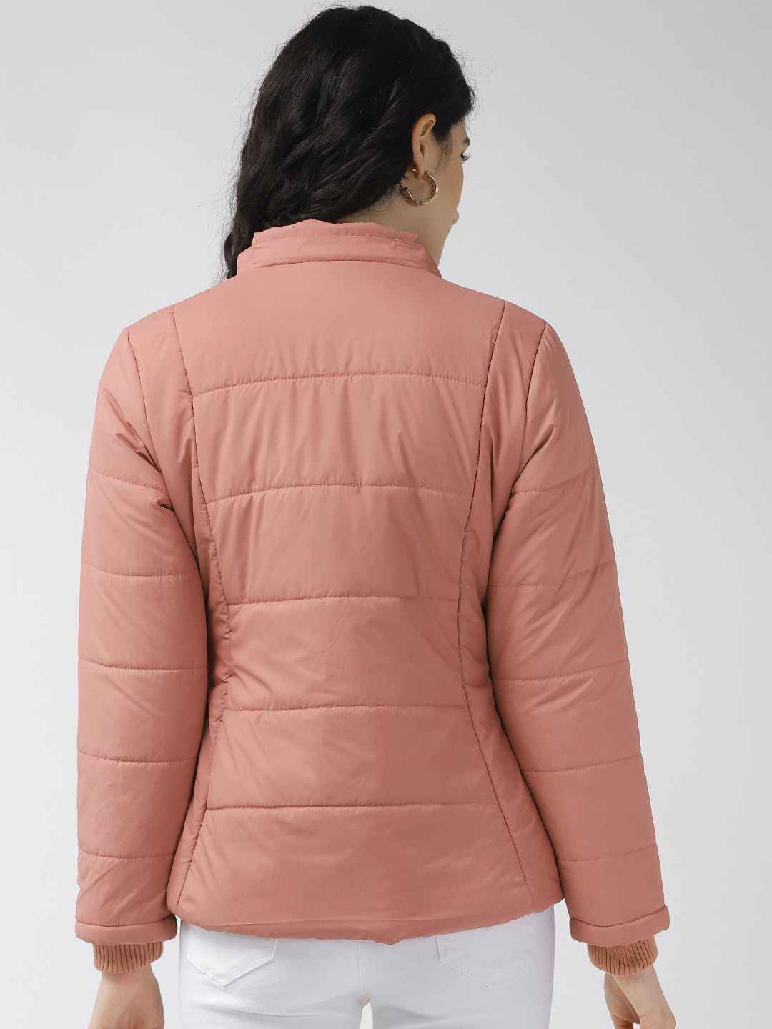 Foreign-Culture-By-Fort-Collins-Women-Dusty-Pink-Solid-Hooded-Parka-Jacket