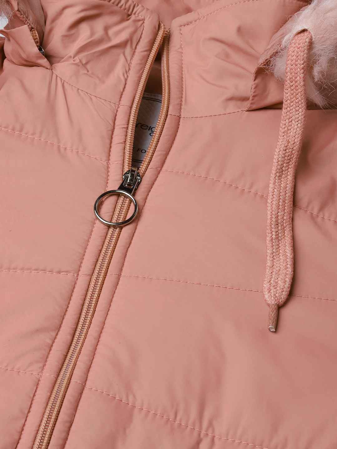 Foreign-Culture-By-Fort-Collins-Women-Dusty-Pink-Solid-Hooded-Parka-Jacket