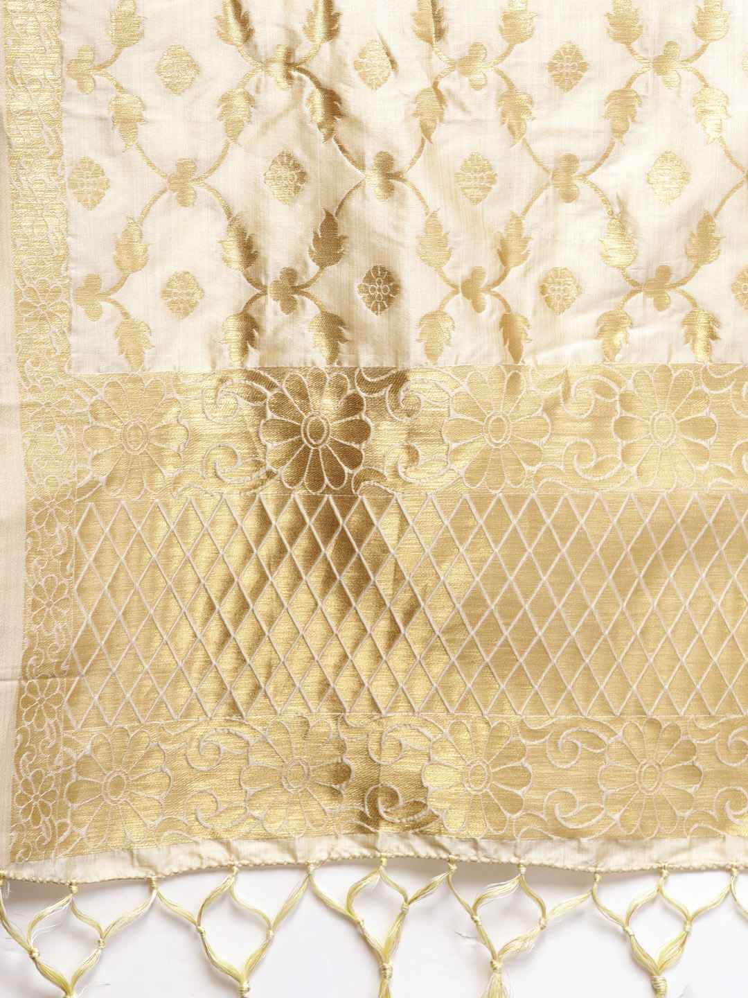 SUTRAM-Cream-Coloured-and-Golden-Woven-Design-Dupatta