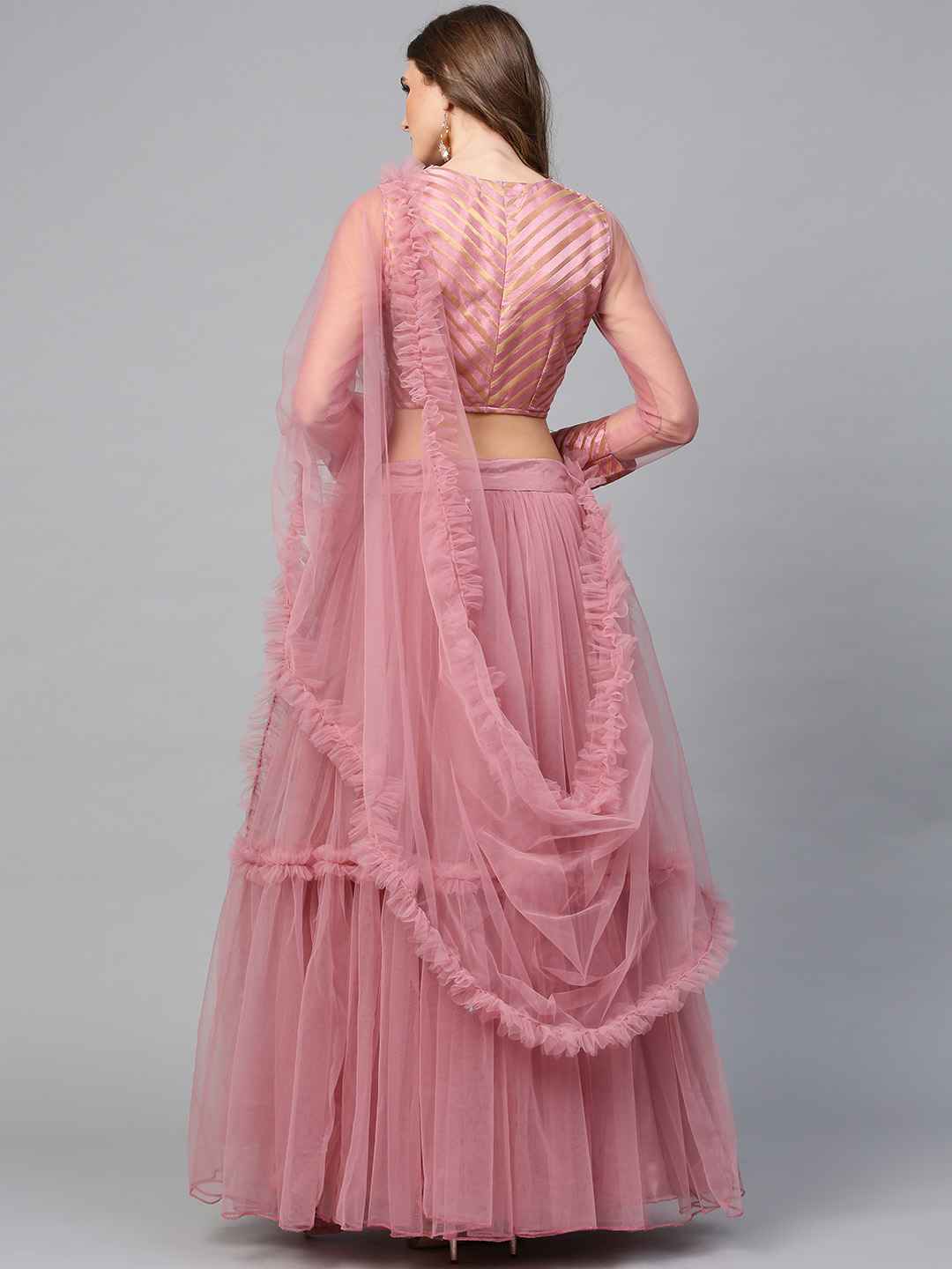 Inddus-Women-Dusty-Pink-Solid-Semi-Stitched-Lehenga-and-Unstitched-Blouse-with-Dupatta