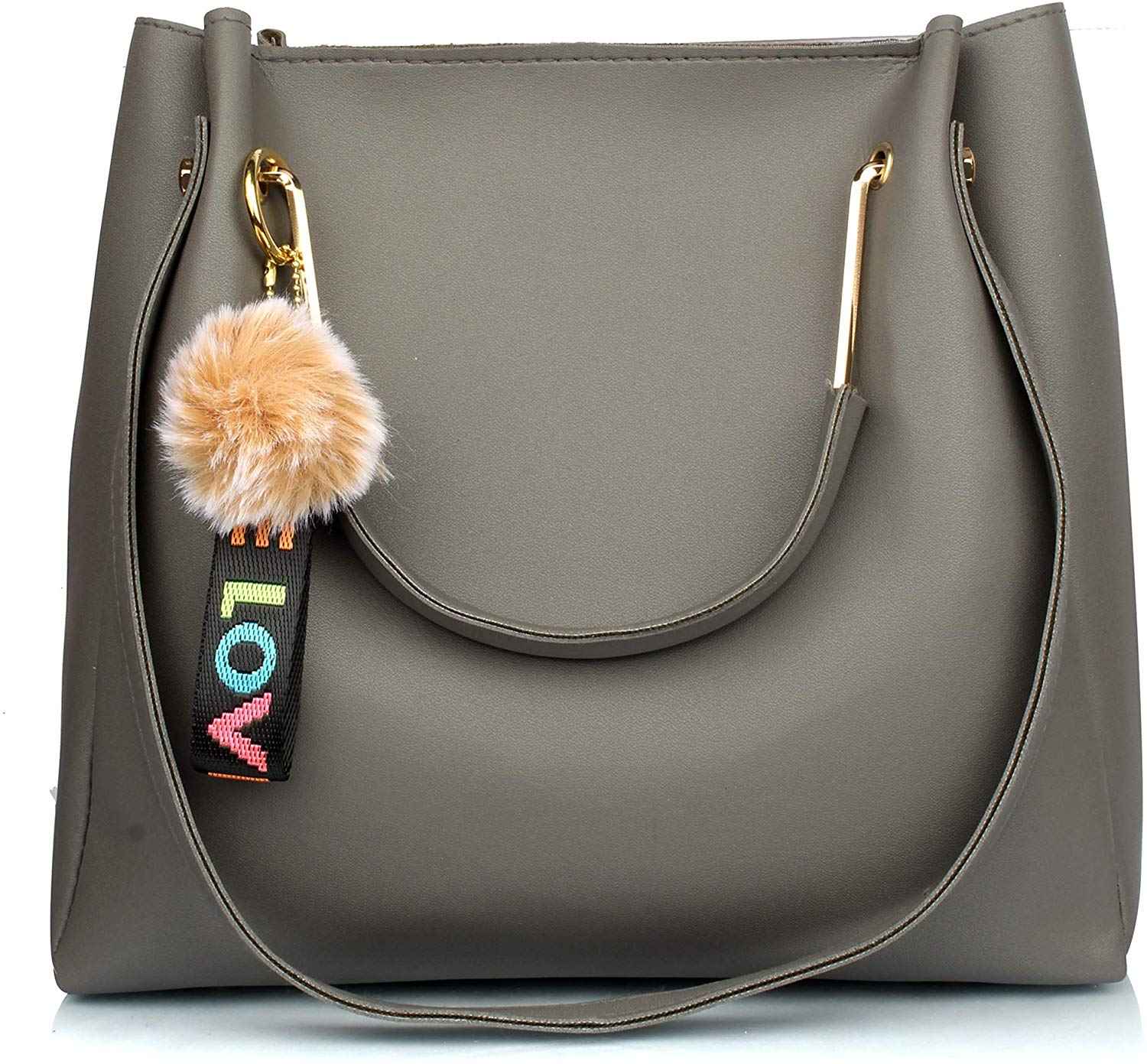 Mammon Women's Stylish-Handbags-Combo-(3LR-bib-Grey)
